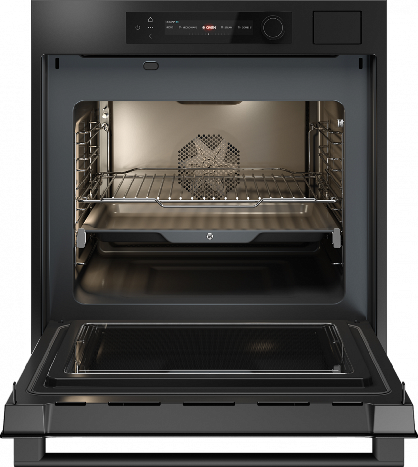 Духовой шкаф с функцией пароварки и СВЧ Asko OCSM66GSH