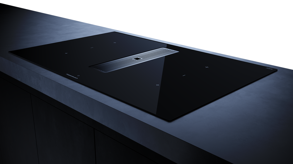 Индукционная варочная панель с вытяжкой KMI 8350.0 SR серебристый хром Куперсбуш / Kuppersbusch