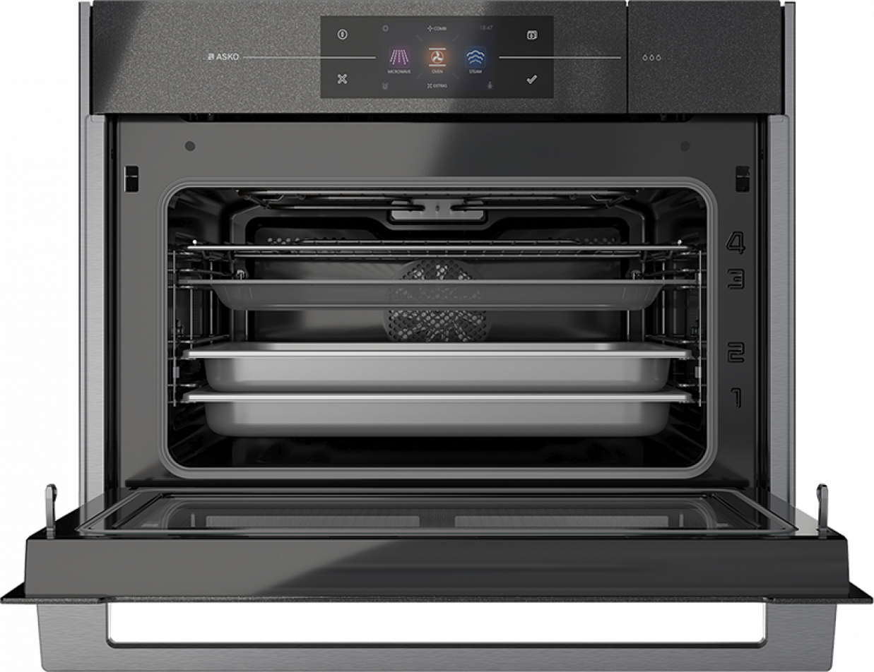Компактный духовой шкаф с функцией пара и СВЧ Asko OCSM8478G