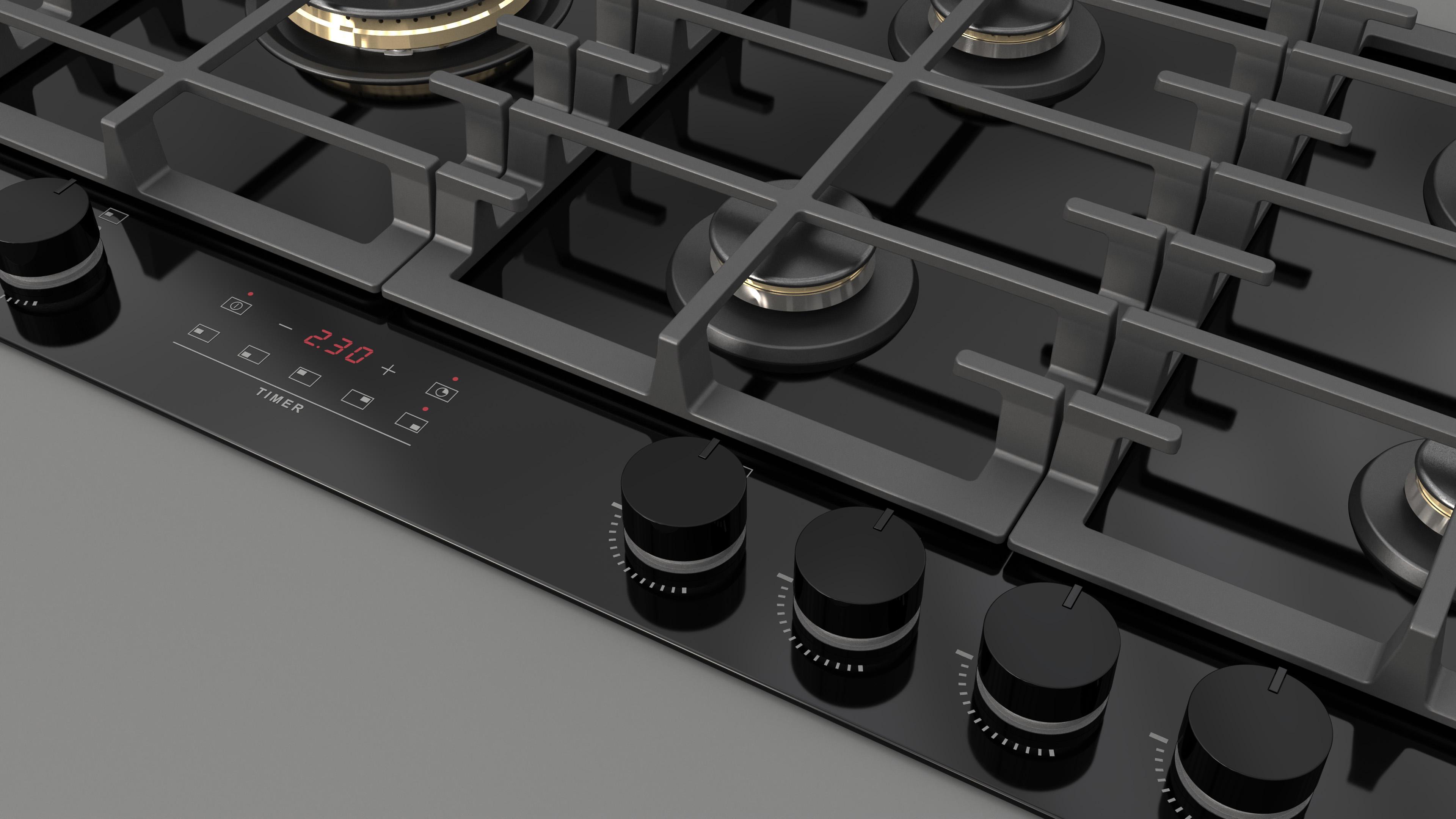 Газовая варочная панель Fulgor Milano FCLH 905 G T WK BK