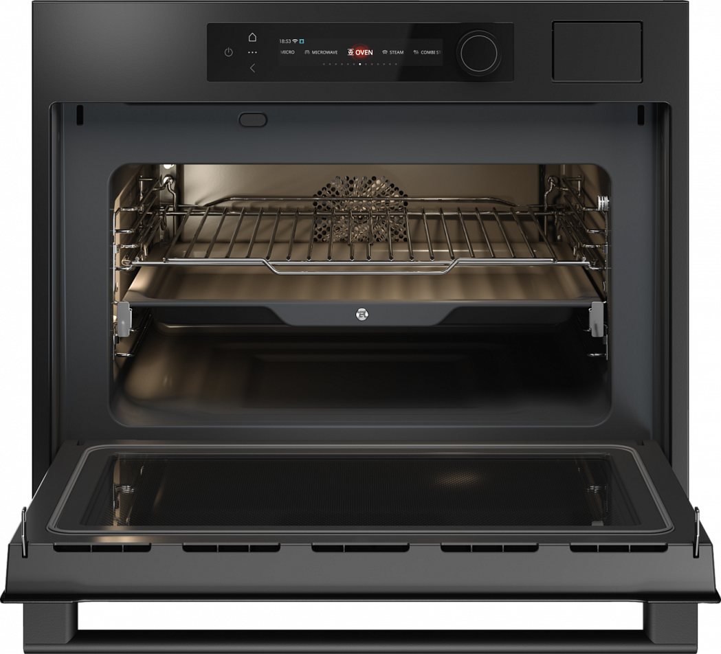 Компактный духовой шкаф с функцией пароварки и СВЧ Asko OCSM64GSH