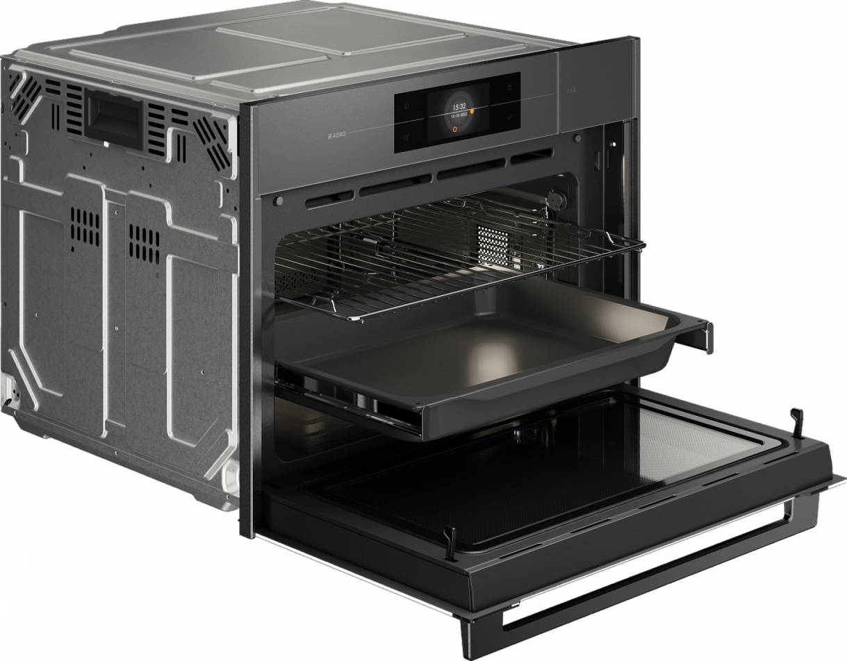 Компактный духовой шкаф с функцией пароварки и СВЧ Asko OCSM8478GG