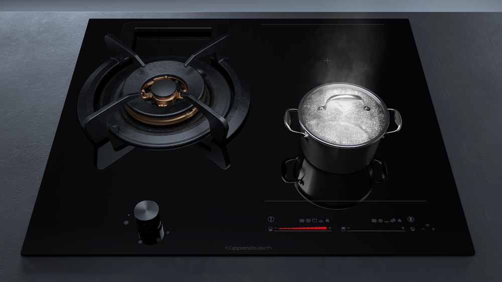 Газовая варочная панель с индукцией KIG 6850.0 SR-E5 Куперсбуш / Kuppersbusch