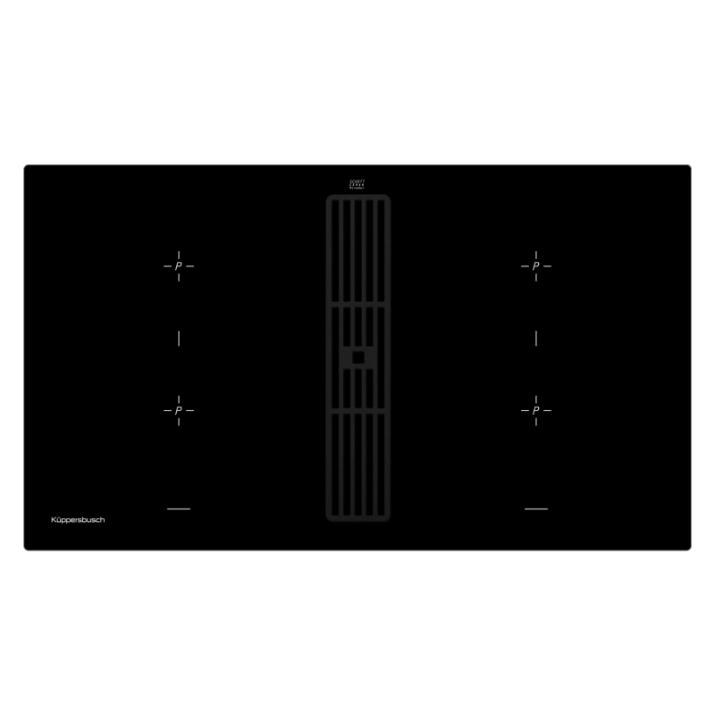 Индукционная варочная панель с вытяжкой KMI 9850.0 SR черный вельвет Куперсбуш / Kuppersbusch