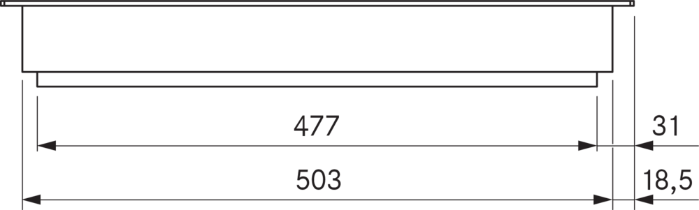 Тэппан-гриль с двумя конфорками BORA PKT3 из нержавеющей стали
