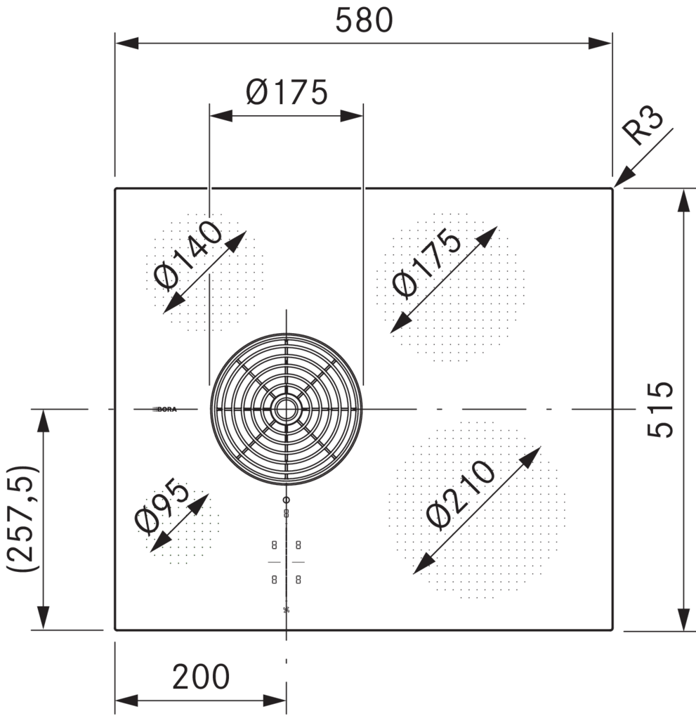 Индукционная варочная панель со встроенной вытяжкой BORA PURSA