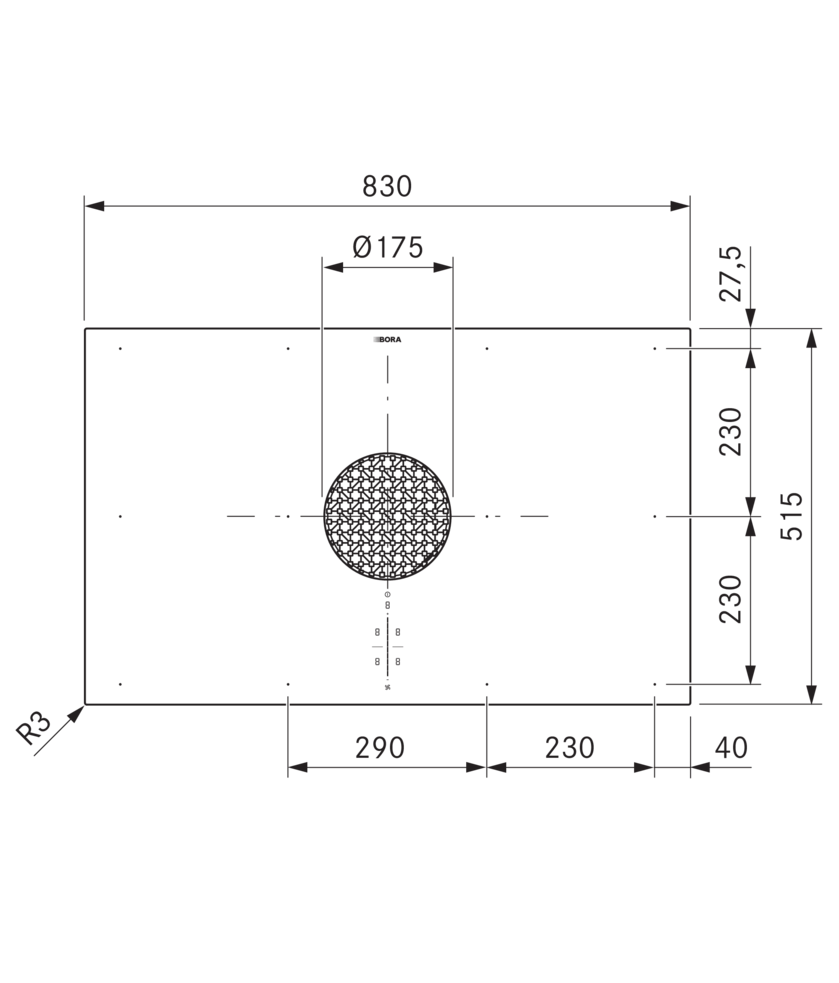Индукционная варочная панель со встроенной вытяжкой BORA PUXU2