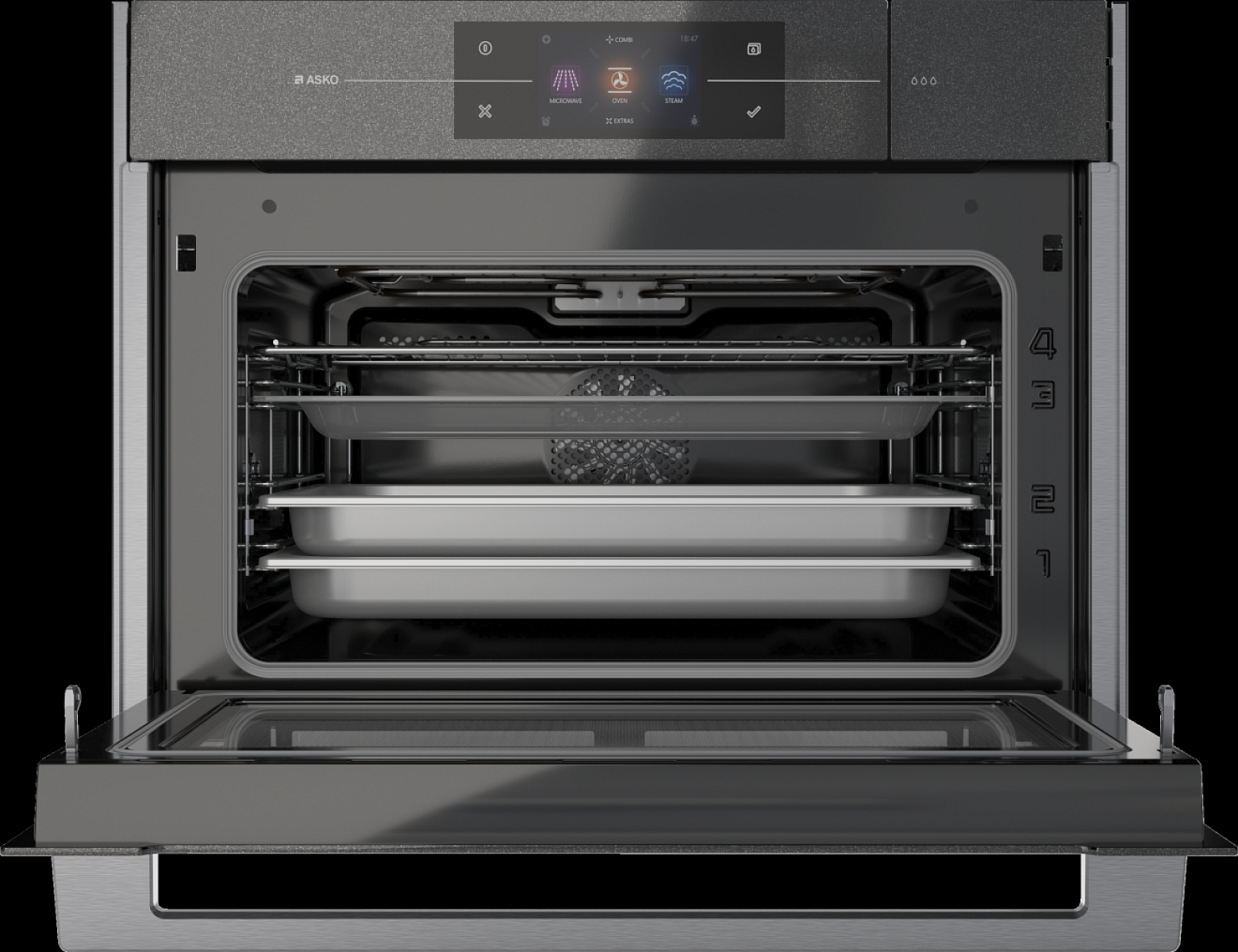 Компактный духовой шкаф с функцией пара и СВЧ Asko OCSM8478G