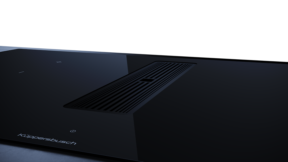 Индукционная варочная панель с вытяжкой KMI 9350.0 SR черный вельвет Куперсбуш / Kuppersbusch