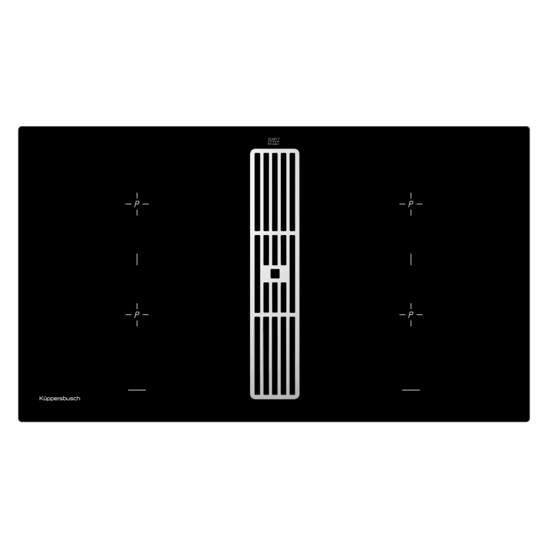Индукционная варочная панель с вытяжкой KMI 9850.0 SR серебристый хром Куперсбуш / Kuppersbusch