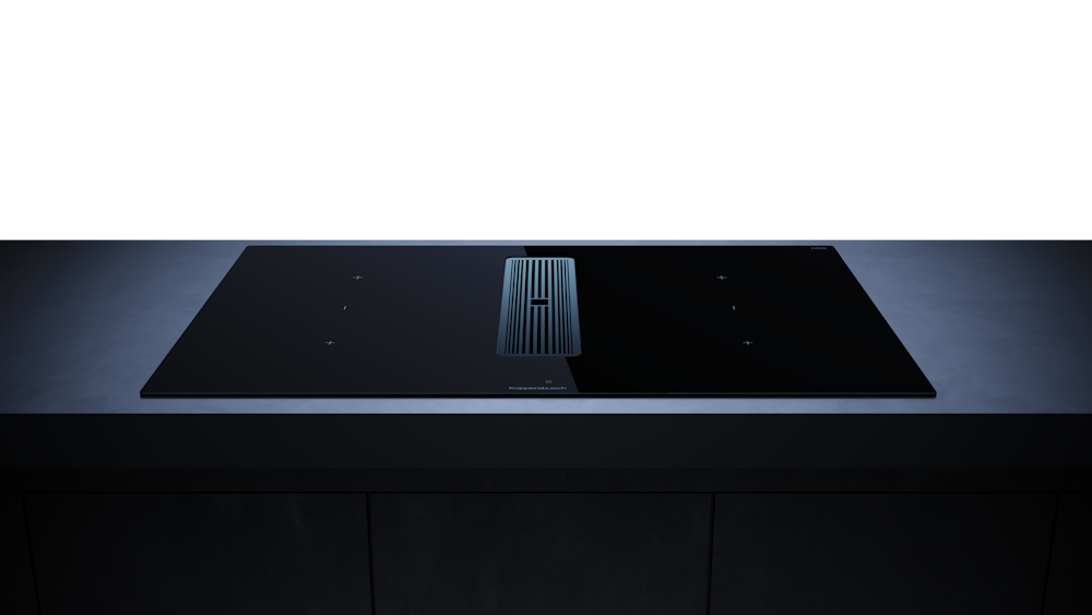 Индукционная варочная панель с вытяжкой KMI 8350.0 SR нержавеющая сталь Куперсбуш / Kuppersbusch