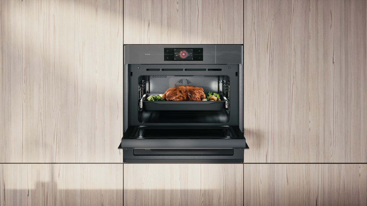 Компактный духовой шкаф с функцией пароварки и СВЧ Asko OCSM8478GG
