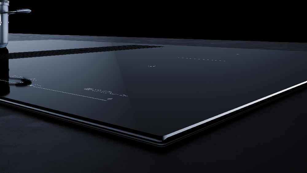 Индукционная варочная панель с вытяжкой KMI 8590.0 SR черный вельвет Куперсбуш / Kuppersbusch