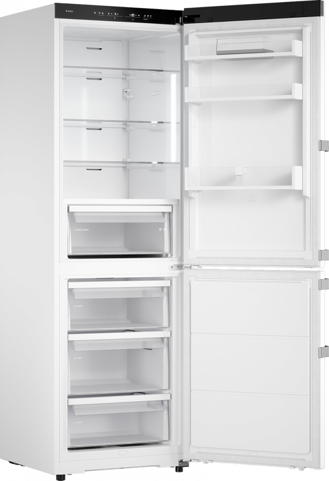 Отдельностоящий комбинированный холодильник Asko RFC286KNBW1.P