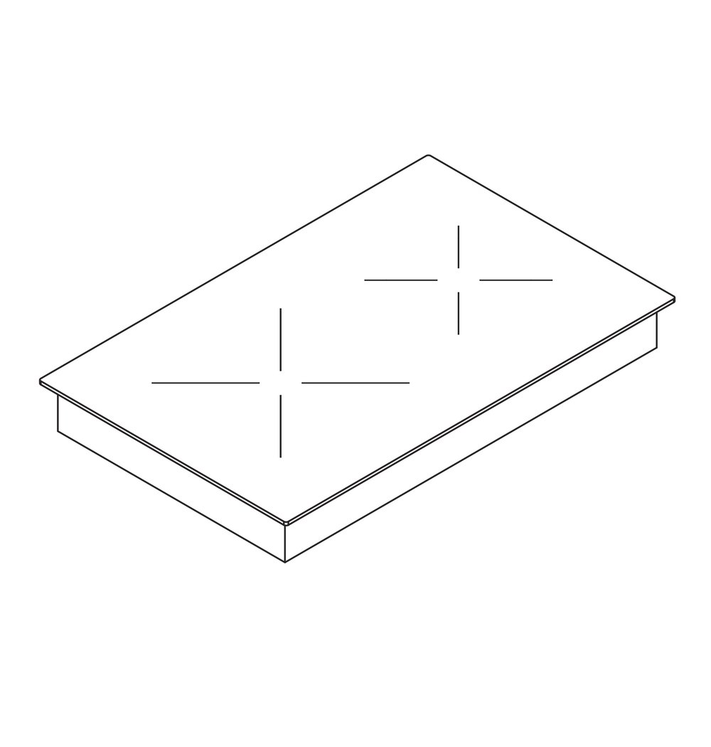 Индукционная стеклокерамическая варочная панель с 2 конфорками BORA CKI