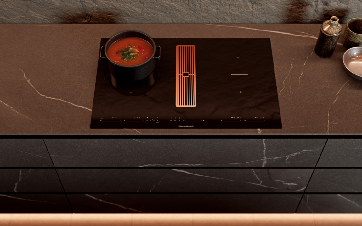 Индукционная варочная панель с вытяжкой KMI 8590.0 SR медь Куперсбуш / Kuppersbusch