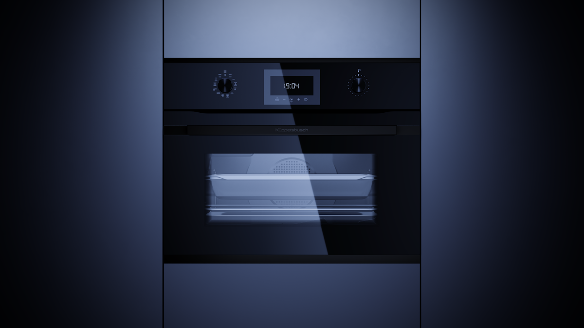 Компактный духовой шкаф с паром Kuppersbusch CBD 6340.0 S2 Black Chrome