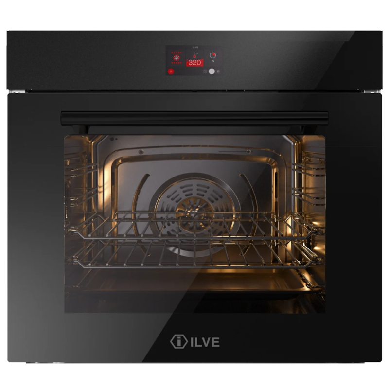 Духовой шкаф ILVE OV601GTPY/BK глянцевый черный (фурн. матовый черный)