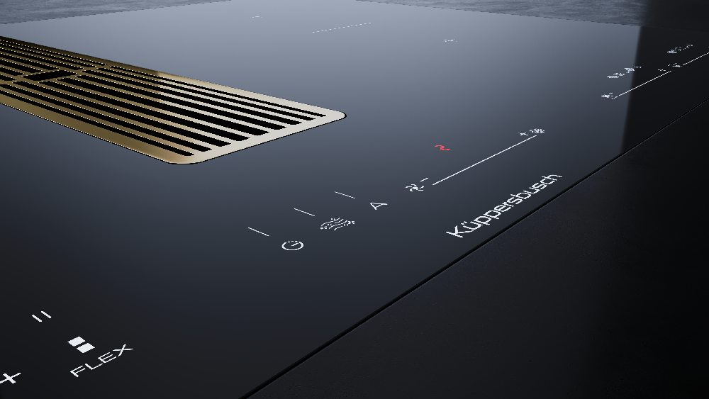 Индукционная варочная панель с вытяжкой KMI 8590.0 SR золотой Куперсбуш / Kuppersbusch