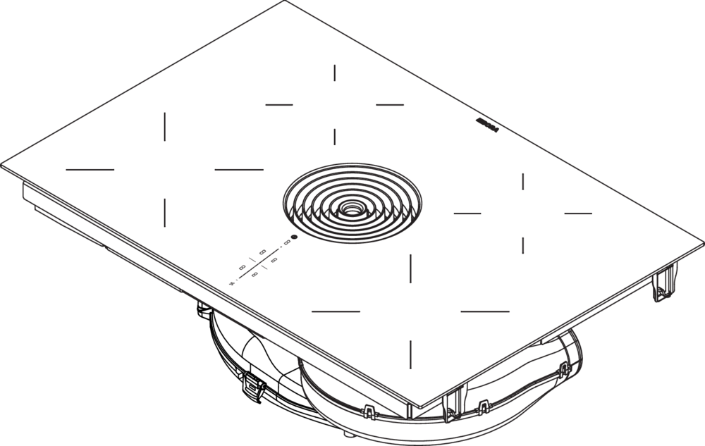 Индукционная варочная панель со встроенной вытяжкой BORA PURA