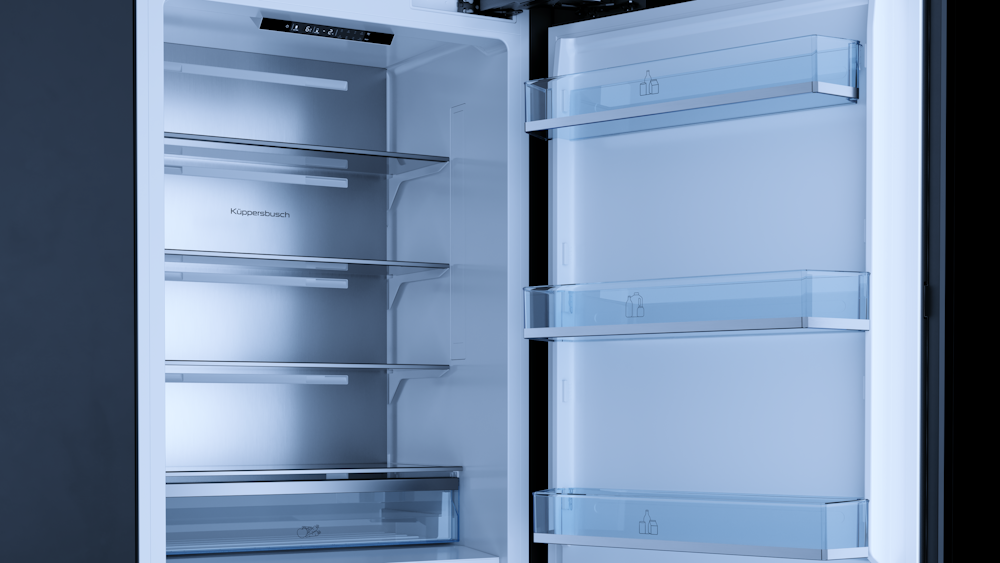 Встраиваемая холодильная камера Kuppersbusch FKFX 9800.0i -E с дверью из нержавеющей стали