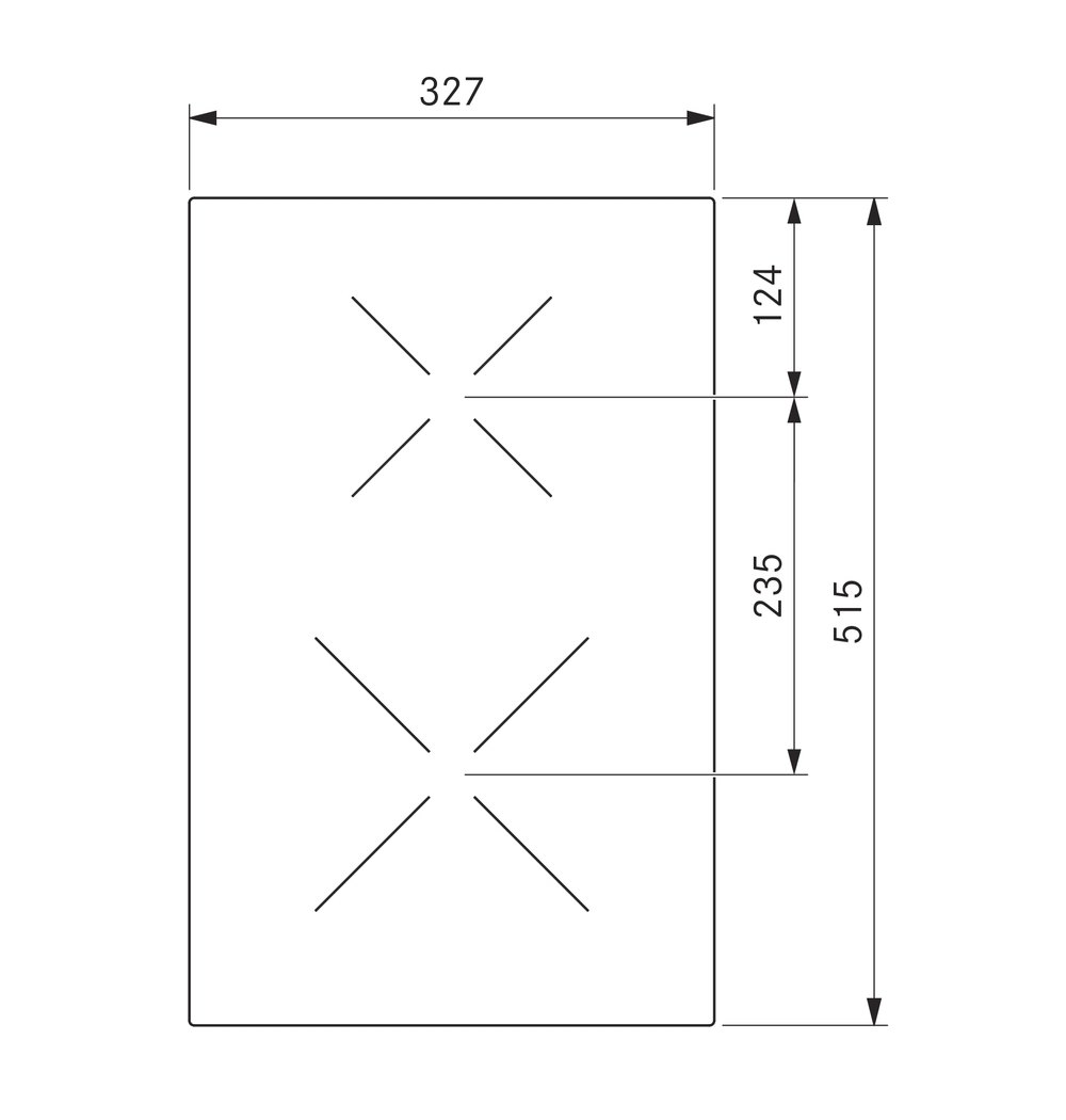 Индукционная стеклокерамическая варочная панель с 2 конфорками BORA CKI