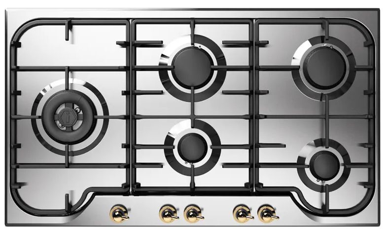 Варочная панель ILVE HCB90SDN/SSG нержавеющая сталь (фурн. латунь)