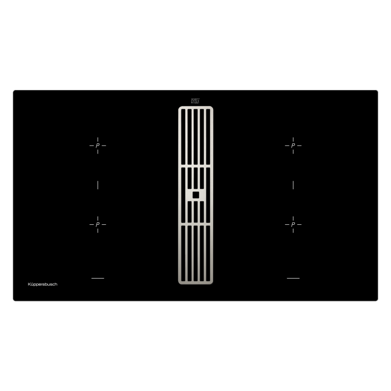 Индукционная варочная панель с вытяжкой KMI 9850.0 SR нержавеющая сталь Куперсбуш / Kuppersbusch