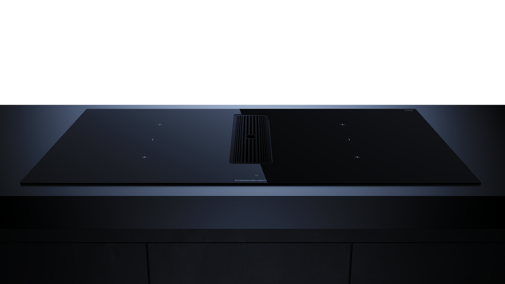 Индукционная варочная панель с вытяжкой KMI 9350.0 SR черный вельвет Куперсбуш / Kuppersbusch
