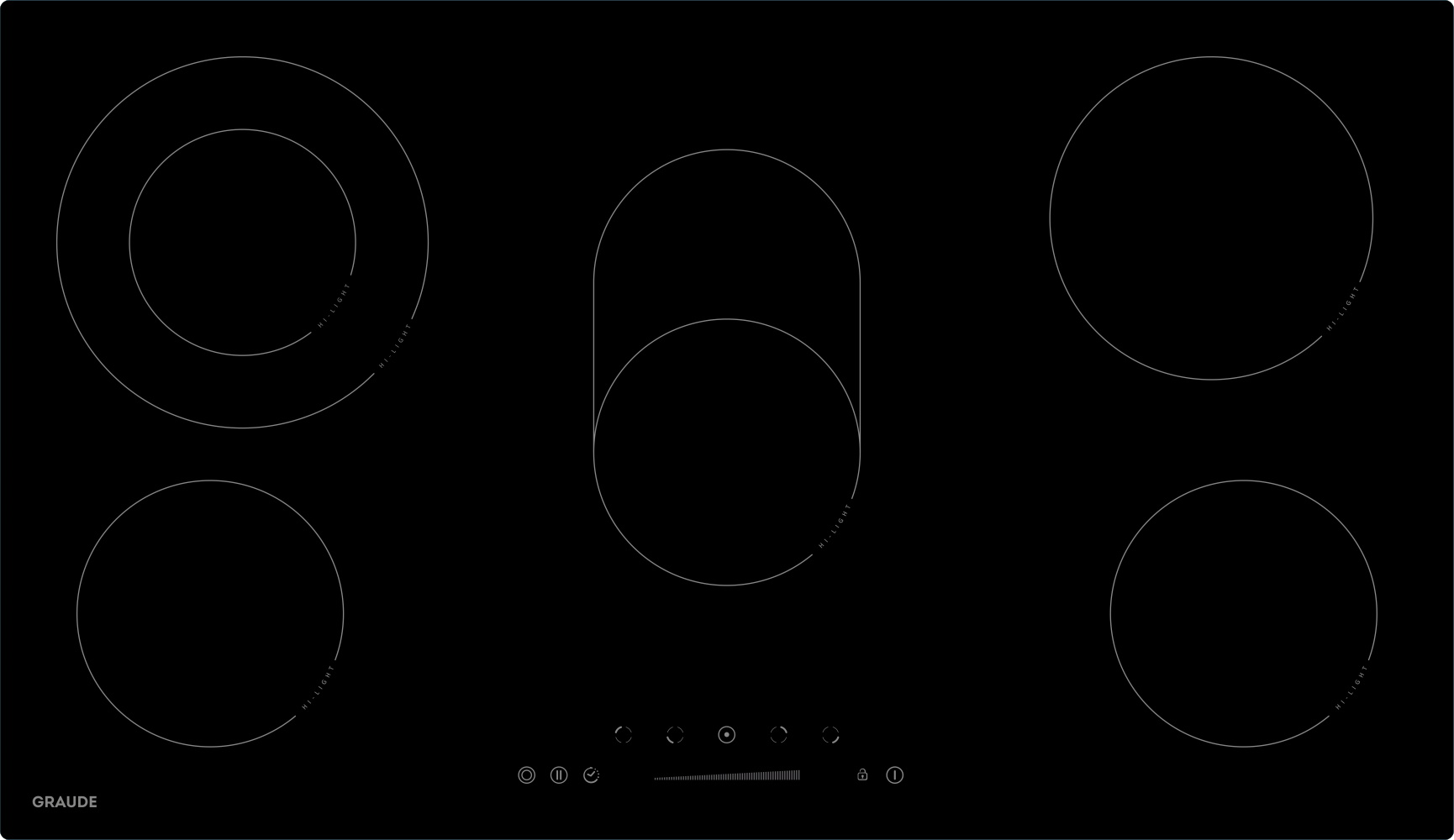 Стеклокерамическая варочная панель GRAUDE EK 90.0 S