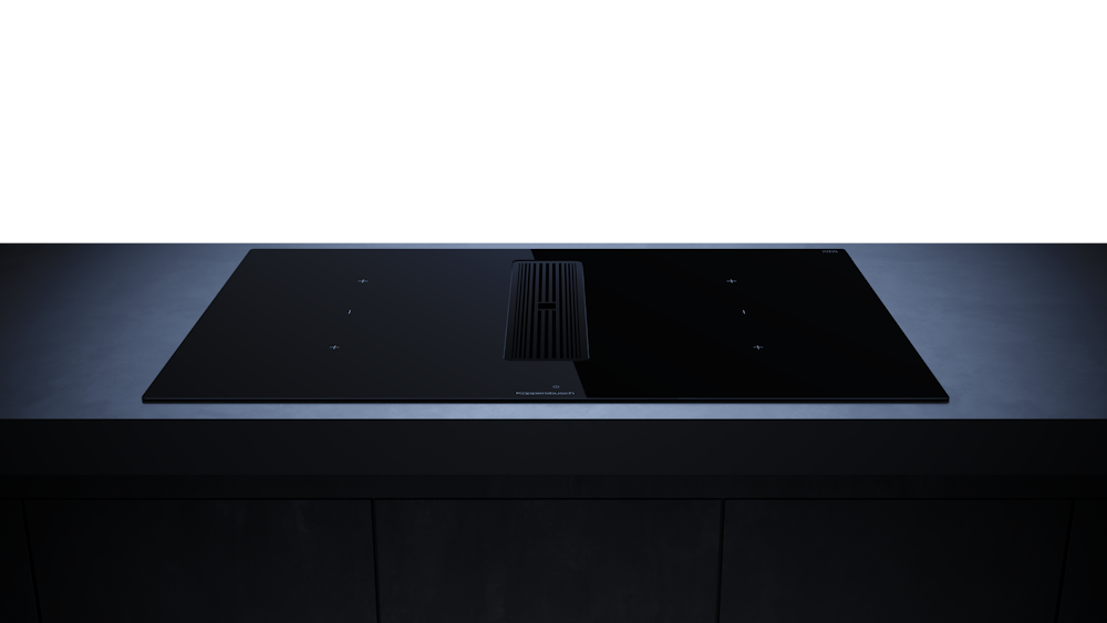 Индукционная варочная панель с вытяжкой KMI 8350.0 SR черный вельвет Куперсбуш / Kuppersbusch