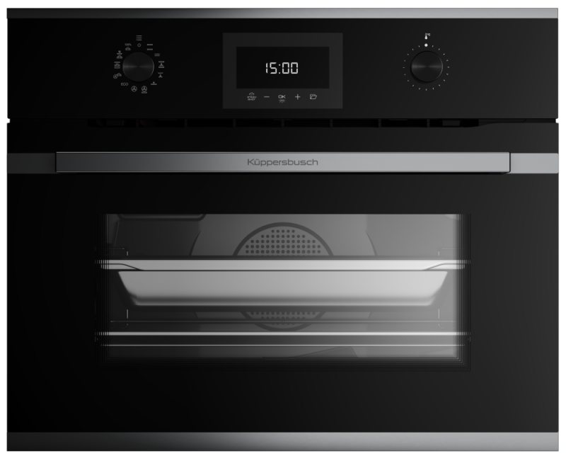 Компактный духовой шкаф с паром Kuppersbusch CBD 6340.0 S3 Silver Chrome