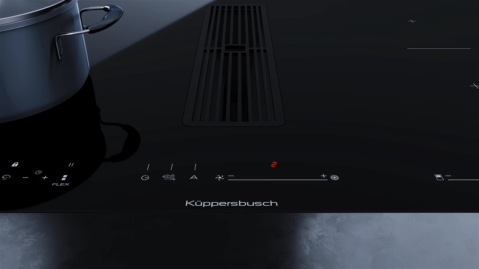 Индукционная варочная панель с вытяжкой KMI 8590.0 SR золотой Куперсбуш / Kuppersbusch