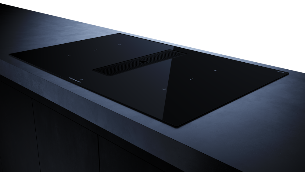 Индукционная варочная панель с вытяжкой KMI 8350.0 SR черный вельвет Куперсбуш / Kuppersbusch
