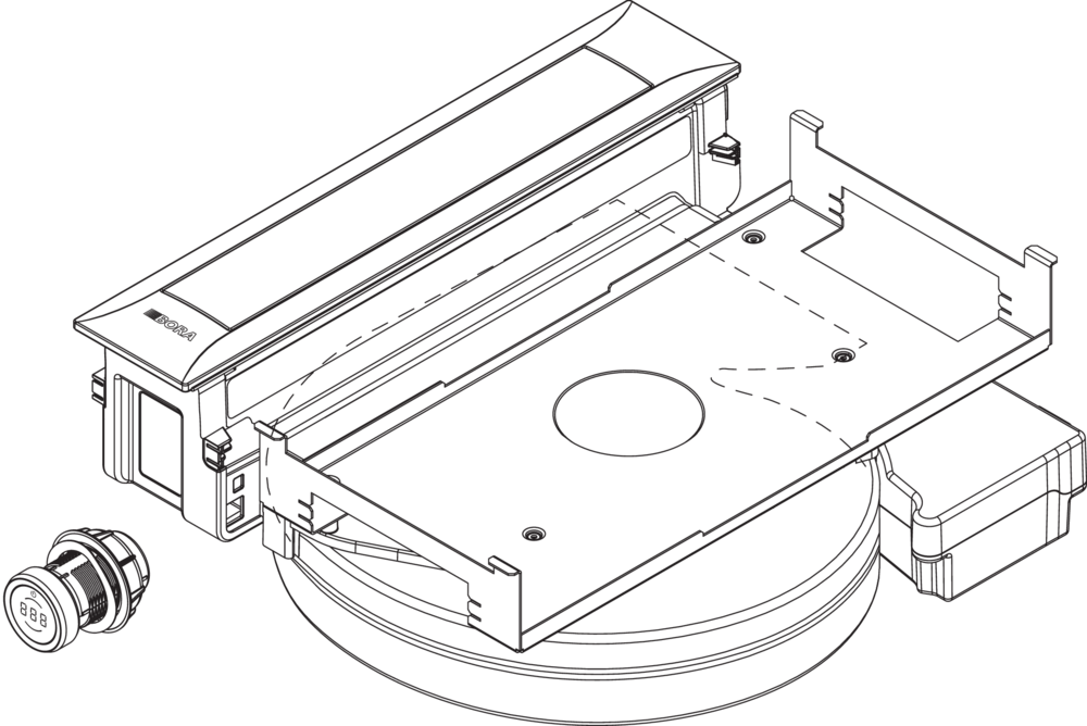 Встраиваемая в столешницу вытяжка с вентилятором BORA PKAS3AB, черная