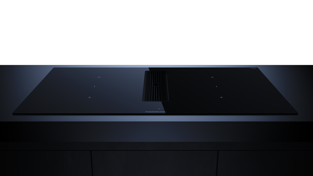 Индукционная варочная панель с вытяжкой KMI 9350.0 SR черный хром Куперсбуш / Kuppersbusch