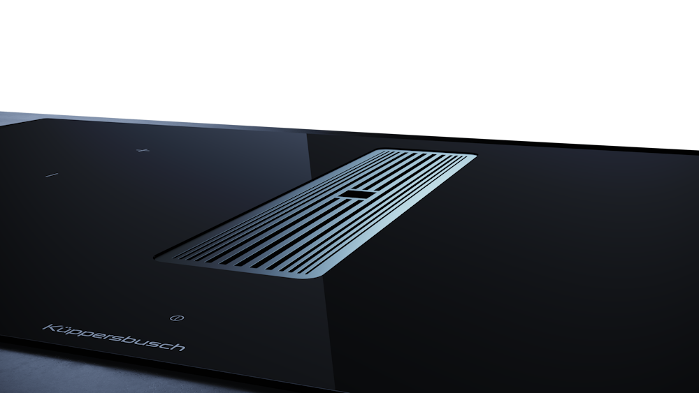 Индукционная варочная панель с вытяжкой KMI 9350.0 SR нержавеющая сталь Куперсбуш / Kuppersbusch