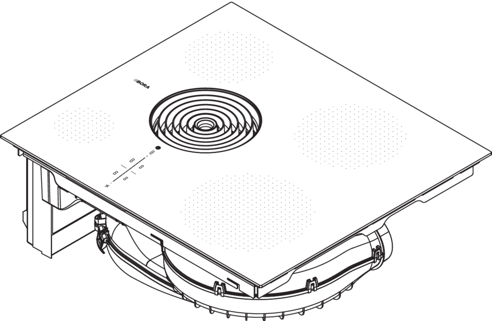 Индукционная варочная панель со встроенной вытяжкой BORA PURSA