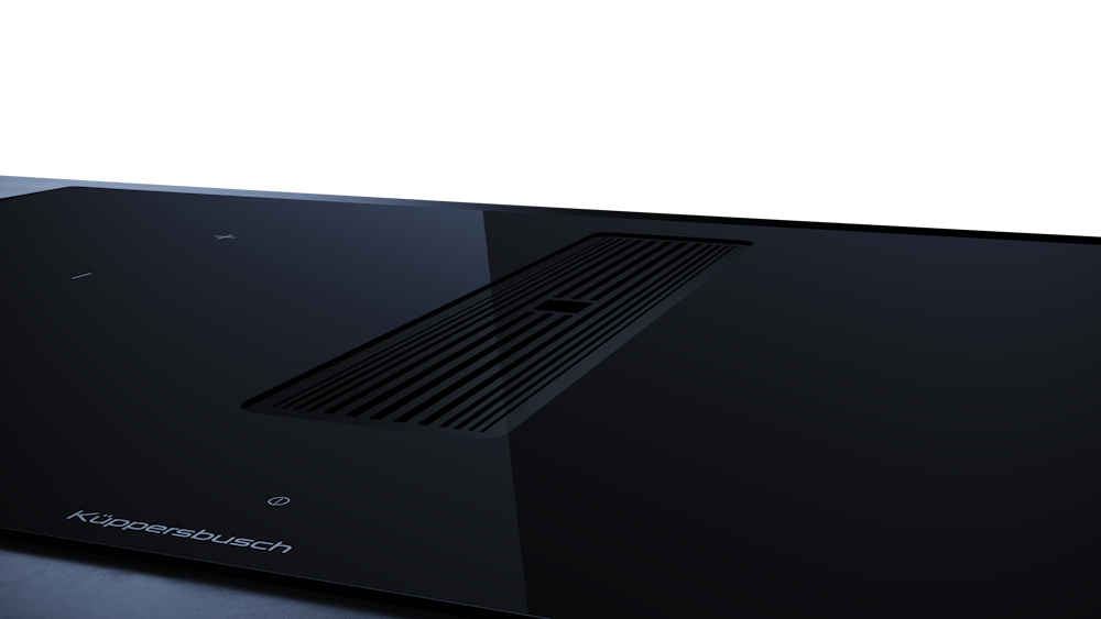 Индукционная варочная панель с вытяжкой KMI 9350.0 SR черный хром Куперсбуш / Kuppersbusch