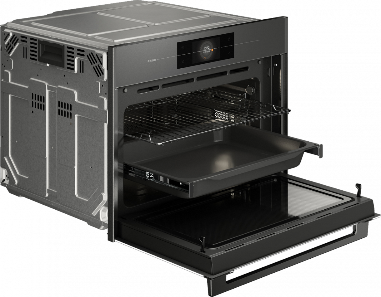 Компактный духовой шкаф с функцией СВЧ Asko OCM8478GG