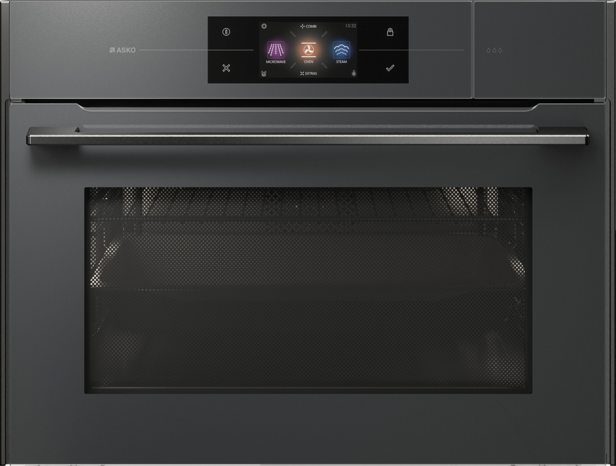 Компактный духовой шкаф с функцией пароварки и СВЧ Asko OCSM8478GG
