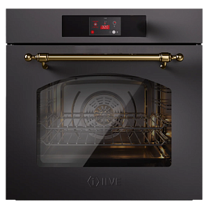 Духовой шкаф ILVE Nostalgie OV601NT3/MGG матовый графит (фурн. латунь)