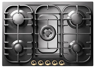 Варочная панель ILVE HCB70CN/MGG матовый графит (фурн. латунь)
